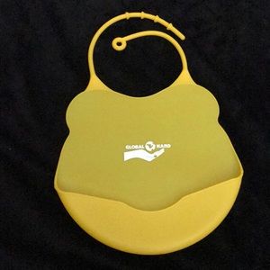 Yellow silicon baby bib